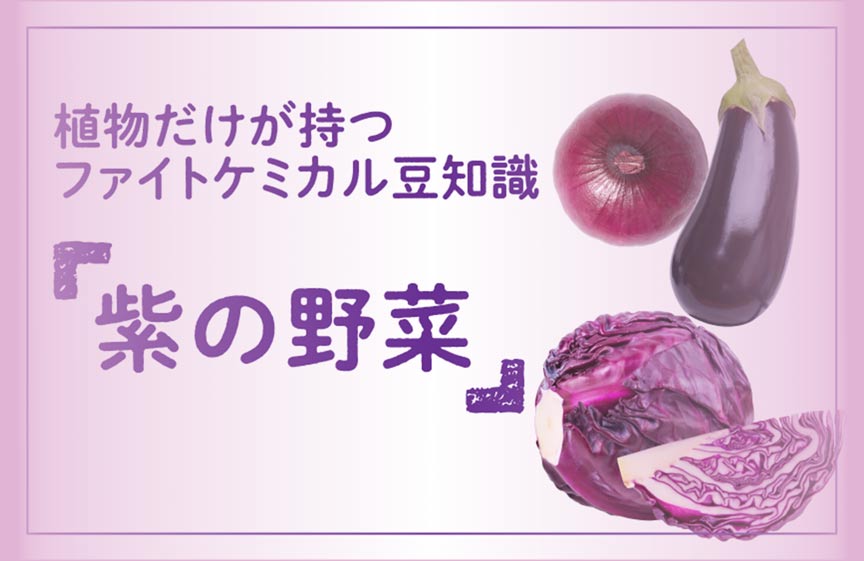 植物だけが持つファイトケミカル豆知識『紫の野菜』日本人の色別摂取量