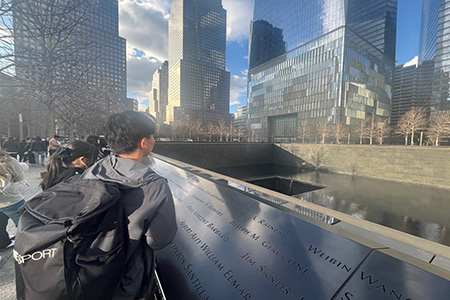 米国研修 ニューヨーク グラウンドゼロ 9.11メモリアルを見学