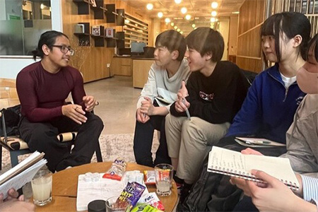米国研修 現地学生との交流