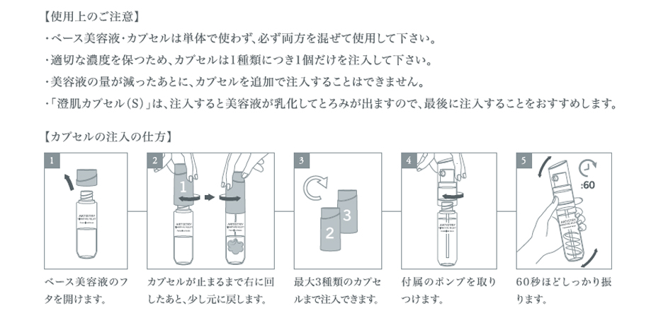 カプセルの使い方